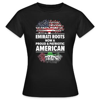 Né émirati Émirats arabes unis - T-shirt Femme - noir - Devant - AI Model Female 172 dark (172cm)
