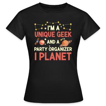 Wissenschaft Thema Geburtstagsfeier Astronomie - Frauen T-Shirt - Schwarz - Vorne - AI Model Female 172 dark (172cm)