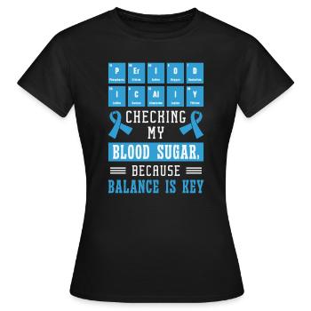 Diabetic Pancreas Diabetes Awareness - Women's T-Shirt - black - Front - AI Model Female 172 dark (172cm)