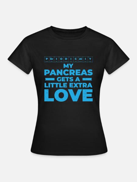 Diabetische Bauchspeicheldrüse - Frauen T-Shirt - Schwarz