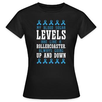 Diabetic Pancreas Diabetes Awareness - Women's T-Shirt - black - Front - AI Model Female 172 dark (172cm)
