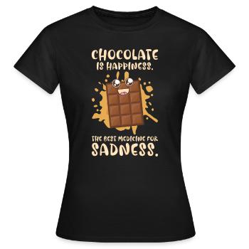 Beste Medizin Schokolade Dessert - Frauen T-Shirt - Schwarz - Vorne - AI Model Female 172 dark (172cm)
