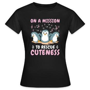 World Wildlife Day Penguin Nature Wildlife - Women's T-Shirt - black - Front - AI Model Female 172 dark (172cm)