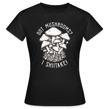 Shiitake Mushroom Forest Fungi Shiitake Moral - Women's T-Shirt - black - Front - AI Model Female 172 dark (172cm)