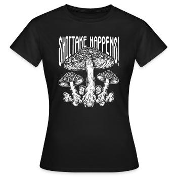 Shiitake Mushroom Forest Fungi Shiitake Moral - Women's T-Shirt - black - Front - AI Model Female 172 dark (172cm)