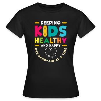 School Nurse Medical Nursing Nurse Appreciation - Women's T-Shirt - black - Front - AI Model Female 172 dark (172cm)