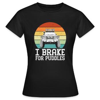 Off Road 4X4 Wheeler Offroading Dirt Mudding - T-shirt Femme - noir - Devant - AI Model Female 172 dark (172cm)