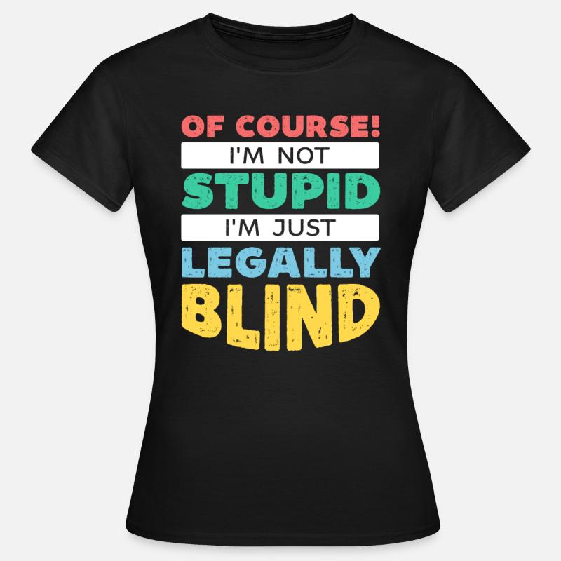 Braille Blind Blindness Awareness Visually - Women's T-Shirt - black