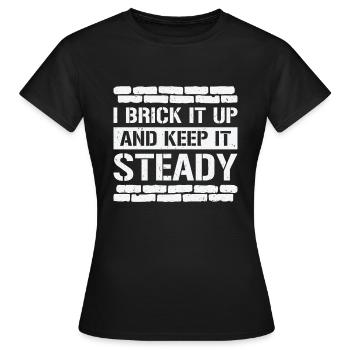 Maçonnerie, maçonnerie, maçonnerie, maçonnerie - T-shirt Femme - noir - Devant - AI Model Female 172 dark (172cm)