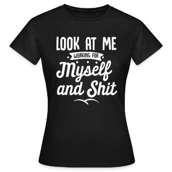 Unternehmer Unternehmen Unternehmertum - Frauen T-Shirt - Schwarz - Vorne - AI Model Female 172 dark (172cm)