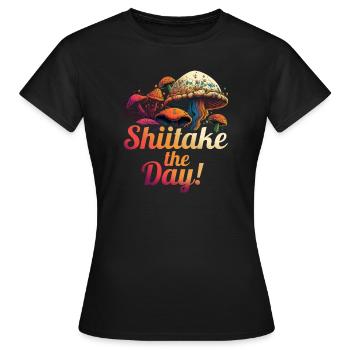 Shiitake Mushroom Forest Fungi Shiitake Moral - Women's T-Shirt - black - Front - AI Model Female 172 dark (172cm)