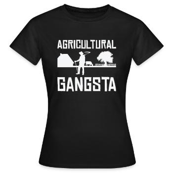 Landwirtschaft Gangsta Gartenarbeit Landwirt - Frauen T-Shirt - Schwarz - Vorne - AI Model Female 172 dark (172cm)