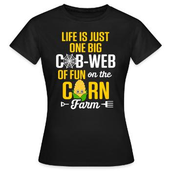 culture du maïs cultures agriculture - T-shirt Femme - noir - Devant - AI Model Female 172 dark (172cm)