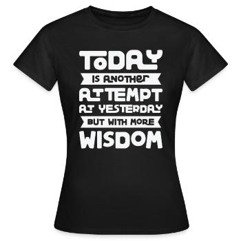 Connaissance motivatrice de la sagesse motivationnelle - T-shirt Femme - noir - Devant - AI Model Female 172 dark (172cm)