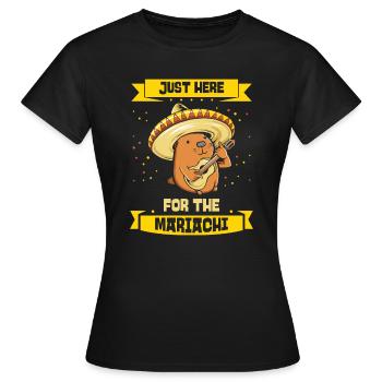 Capybara Mariachi Cinco de Mayo Fiesta - Women's T-Shirt - black - Front - AI Model Female 172 dark (172cm)