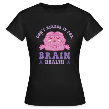 Sensibilisation à la maladie d’Alzheimer Santé mentale du cerveau - T-shirt Femme - noir - Devant - AI Model Female 172 dark (172cm)