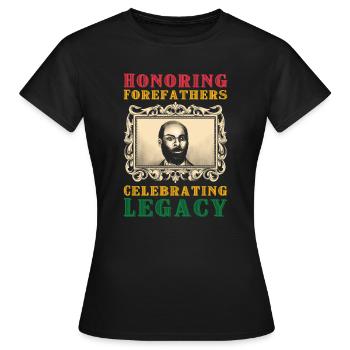 Schwarze Geschichte Juneteenth Schwarzer Stolz - Frauen T-Shirt - Schwarz - Vorne - AI Model Female 172 dark (172cm)