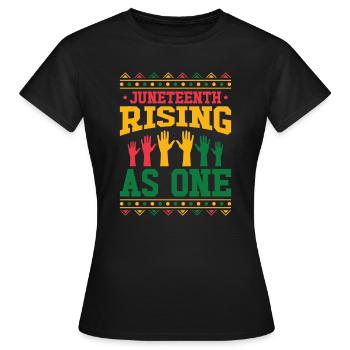 Black History Juneteenth Solidarity Black History - Women's T-Shirt - black - Front - AI Model Female 172 dark (172cm)