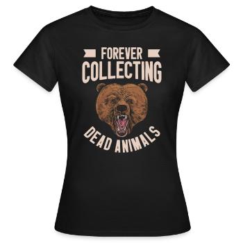 Taxidermiste Remplissage d’assemblage de taxidermie - T-shirt Femme - noir - Devant - AI Model Female 172 dark (172cm)