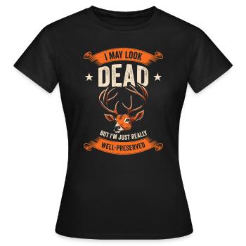 Taxidermiste Remplissage d’assemblage de taxidermie - T-shirt Femme - noir - Devant - AI Model Female 172 dark (172cm)