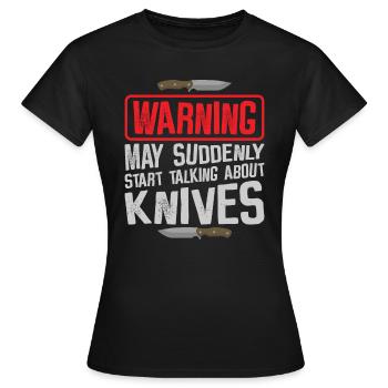 Knifemaking Knife Making Bladesmith Smithing Knife - Women's T-Shirt - black - Front - AI Model Female 172 dark (172cm)