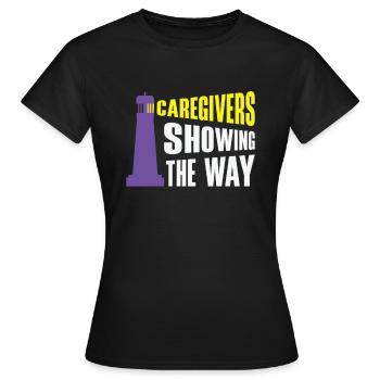 Caregiver Alzheimer's Awareness Medical Caregiving - Women's T-Shirt - black - Front - AI Model Female 172 dark (172cm)