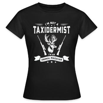 Taxidermiste Remplissage d’assemblage de taxidermie - T-shirt Femme - noir - Devant - AI Model Female 172 dark (172cm)
