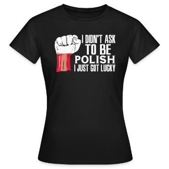 Polnischer Stolz Polnische Flagge Gewachsen - Frauen T-Shirt - Schwarz - Vorne - AI Model Female 172 dark (172cm)