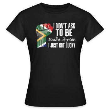 South African Pride South Africa Flag Grown South - Women's T-Shirt - black - Front - AI Model Female 172 dark (172cm)