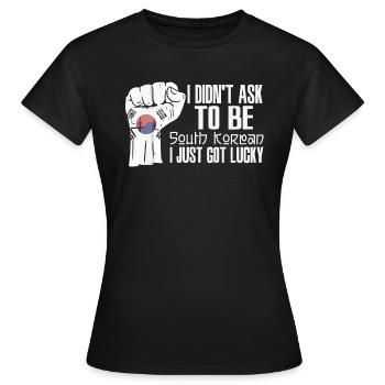 South Korean Pride South Korea Flag Grown South - Women's T-Shirt - black - Front - AI Model Female 172 dark (172cm)