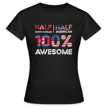 Nordkorea Amerikanischer Patriot USA Gewachsen - Frauen T-Shirt - Schwarz - Vorne - AI Model Female 172 dark (172cm)