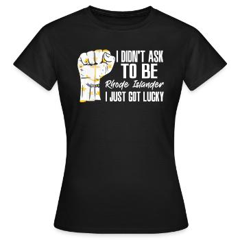 Rhode Islander Amerikaner US-Patriot USA - Frauen T-Shirt - Schwarz - Vorne - AI Model Female 172 dark (172cm)
