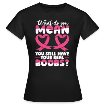 Breast Cancer Pin Breast Cancer Awareness Week - Women's T-Shirt - black - Front - AI Model Female 172 dark (172cm)