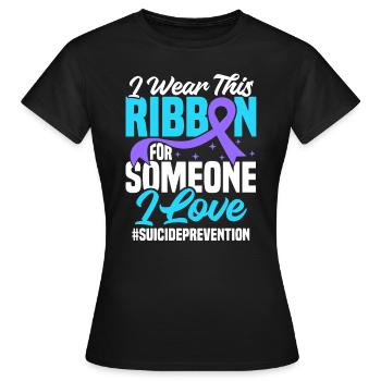 Guerriers du Mois de la prévention du suicide pour - T-shirt Femme - noir - Devant - AI Model Female 172 dark (172cm)