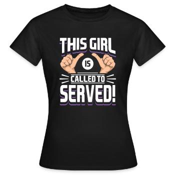 Missionnaire mormon SDJ Cette fille s’appelle - T-shirt Femme - noir - Devant - AI Model Female 172 dark (172cm)