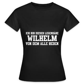 Wilhelm Name Design - Frauen T-Shirt - Schwarz - Vorne - AI Model Female 172 dark (172cm)