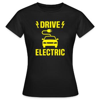 Drive electric electric car - Women's T-Shirt - black - Front - AI Model Female 172 dark (172cm)
