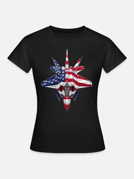 Amerikanische Kampfjets 4. Juli - Frauen T-Shirt - Schwarz