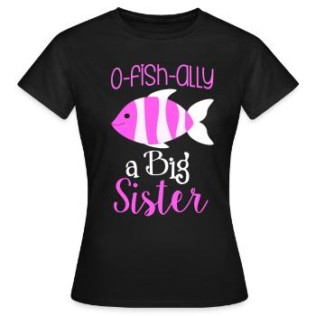 Big sister gift offspring shirt - Women's T-Shirt - black - Front - AI Model Female 172 dark (172cm)