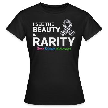 Schönheit in der Seltenheit Bewusstsein für seltene Krankheiten - Frauen T-Shirt - Schwarz - Vorne - AI Model Female 172 dark (172cm)