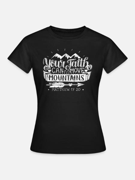 bibelvers glaube spruch - Frauen T-Shirt - Schwarz
