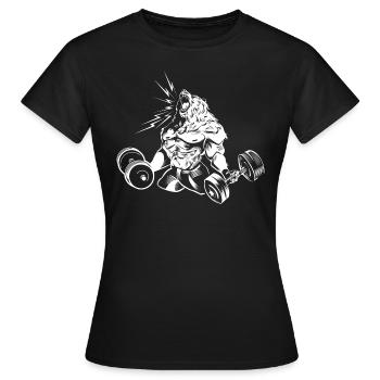 Ours Grizzly workout beast - T-shirt Femme - noir - Devant - AI Model Female 172 dark (172cm)
