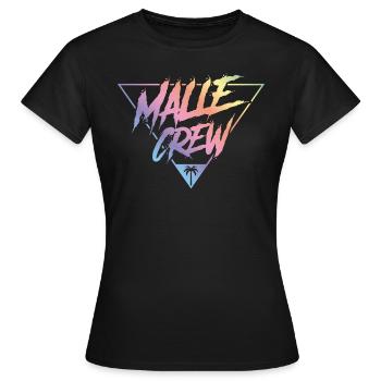 Malle crew bunt - Frauen T-Shirt - Schwarz - Vorne - AI Model Female 172 dark (172cm)