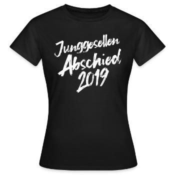 bachelor party in 2019 - Women's T-Shirt - black - Front - AI Model Female 172 dark (172cm)