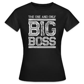 grand patron en disant - T-shirt Femme - noir - Devant - AI Model Female 172 dark (172cm)