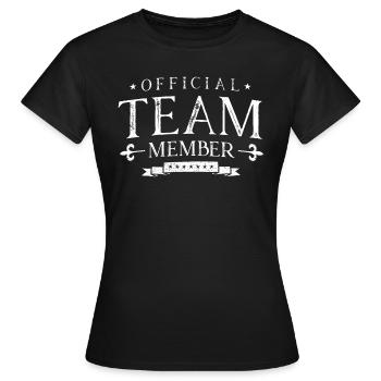 membre de l'équipe - T-shirt Femme - noir - Devant - AI Model Female 172 dark (172cm)