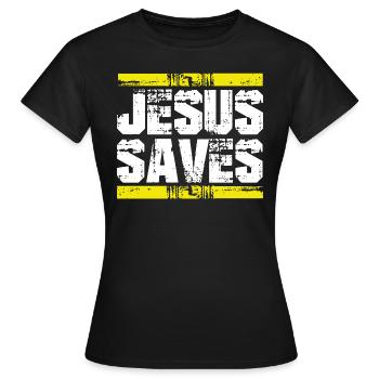 Jésus sauve sauve - T-shirt Femme - noir - Devant - AI Model Female 172 dark (172cm)