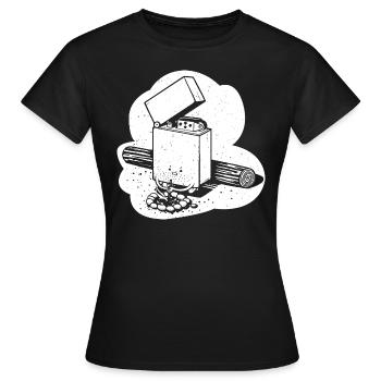 Allumettes drôles - T-shirt Femme - noir - Devant - AI Model Female 172 dark (172cm)