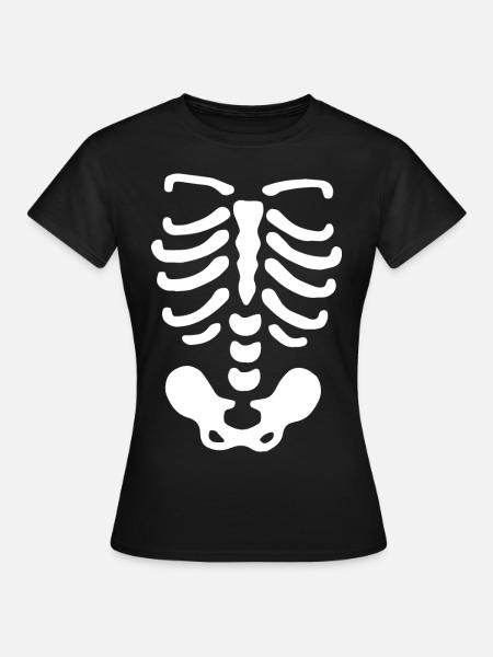 Skelett - Frauen T-Shirt - Schwarz