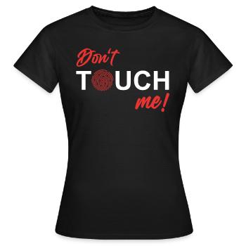 Ne me touchez pas - Empreinte digitale - T-shirt Femme - noir - Devant - AI Model Female 172 dark (172cm)